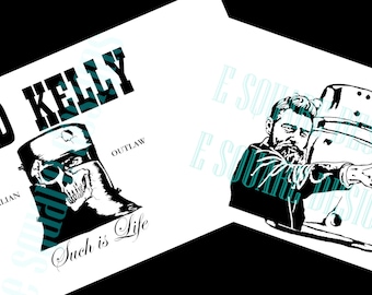 Ned Kelly SVG Dual Pack Australian Outlaw wall art t shirt design digital download