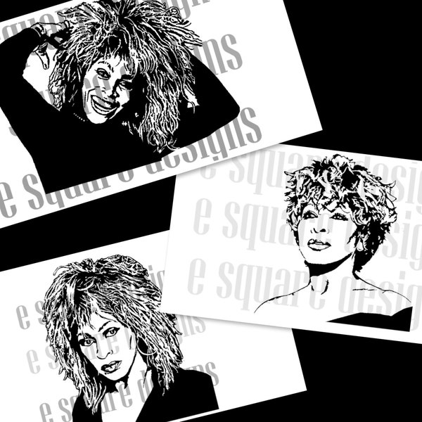 Tina Turner SVG  3 PACK Tina Turner R.I.P svg