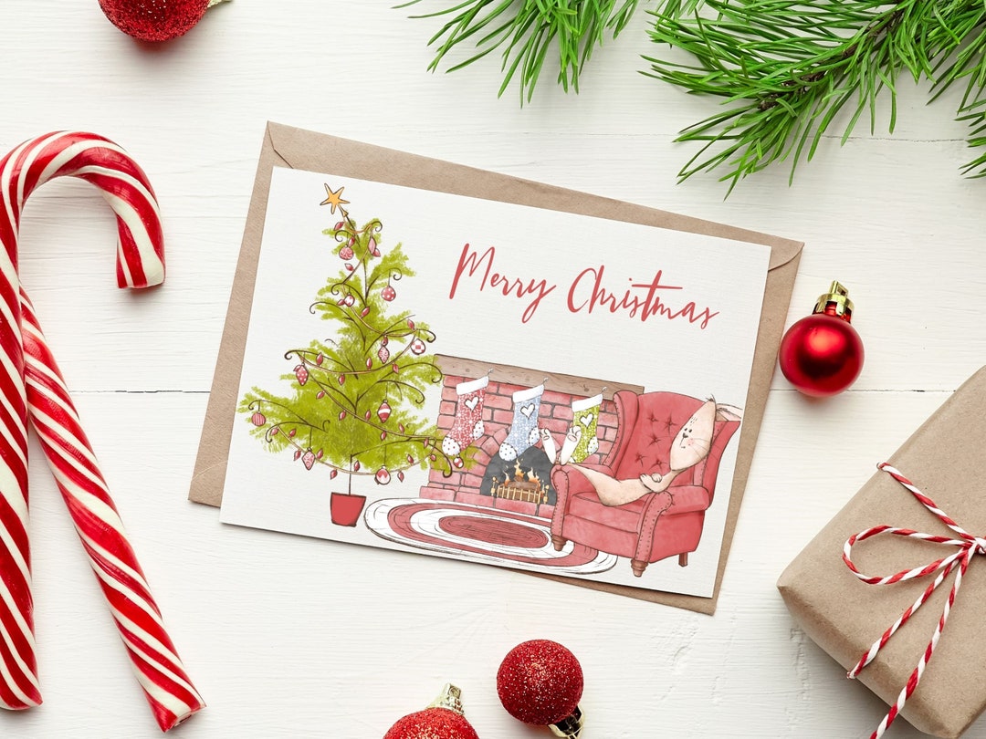 Cute Christmas Card Printable Kids Christmas Card Pdf - Etsy