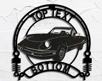 Alfa Romeo Spider Metal Sign | Custom Garage Decor, Personalized Wall Art