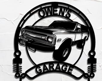 1969 Chevrolet Blazer personalized sign custom metal wall art home decor gift for car lovers