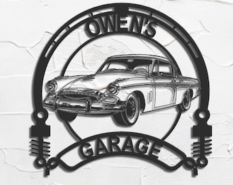 1955 Studebaker personalized sign metal wall art classic garage decor home decor gift