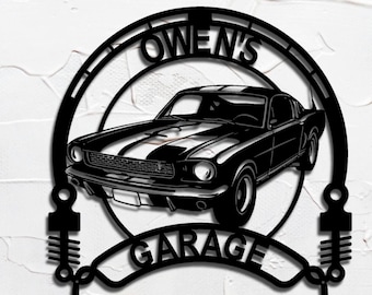 1966 Shelby GT350 personalized sign | custom metal wall art | vintage car garage decor | home decor gift