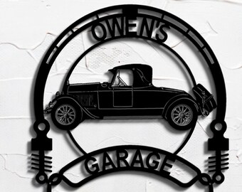 1927 Oldsmobile Roadster personalized sign | classic metal garage decor
