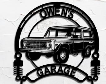 1975 Ford Bronco personalized sign custom metal wall art home decor gift for car lovers