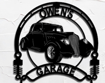 1933 Willys Coupe personalized sign custom metal wall art for garage decor