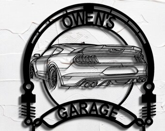 2020 mustang gt personalized sign metal wall art custom garage decor