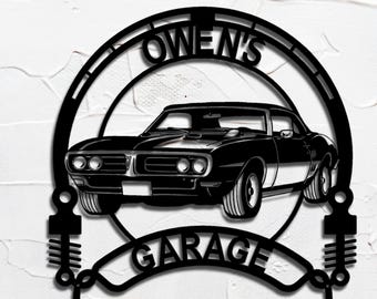1968 Pontiac Firebird 400 personalized sign custom metal wall art home decor gift for car lovers