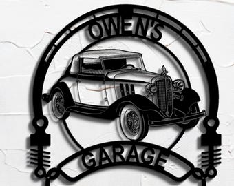 1933 Chevrolet 3 personalized sign | classic metal garage decor