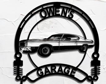 1970 Buick GSX personalized sign custom metal wall art for garage decor