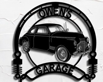1941 Chevy Deluxe personalized sign | metal wall art | home decor