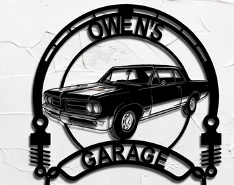 Personalized 1964 Pontiac GTO Metal Sign | Vintage Car Garage Decor