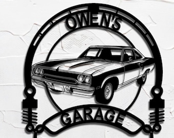 1977 Plymouth Road Runner personalized sign custom metal wall art for garage decor