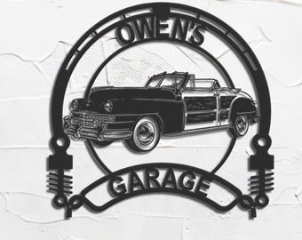 1948 Chrysler Town & Country personalized sign | metal wall art | home decor