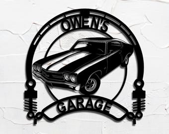 1970 Chevrolet Chevelle personalized metal sign custom wall decor for man cave garage gift