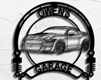 2021 mustang shelby gt500 personalized sign metal wall art custom garage decor