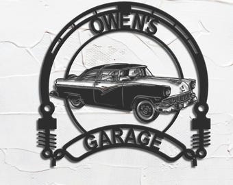 1956 Ford Fairlane personalized sign metal wall art classic garage home decor