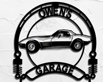 Chevrolet 1971 coupé classique signe personnalisé garage personnalisé art mural en métal décoration de la maison