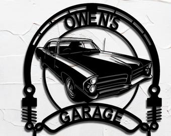 1965 Pontiac Catalina personalized sign | custom metal wall art | vintage car garage decor | home decor gift