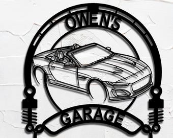 British coupe personalized sign F-Type top angle metal wall decor