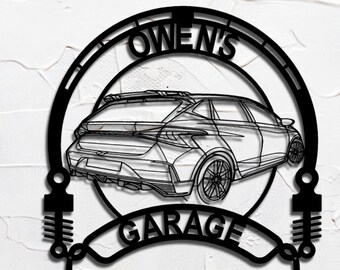 i20n personalized sign black angle metal wall art custom garage decor