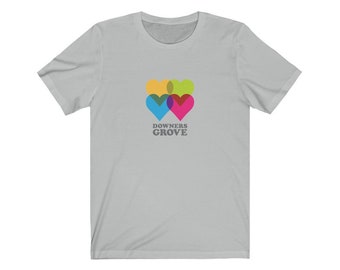 Four DG Hearts - Unisex Jersey Short Sleeve Tee