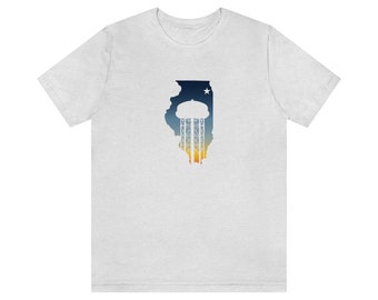 DG Water Tower Sunset - Unisex Jersey Short Sleeve Tee