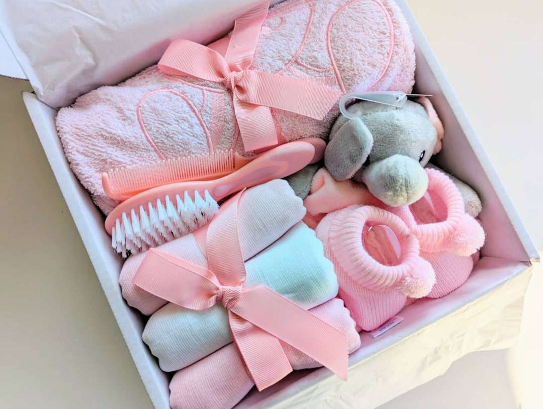 New Baby Girl Gift New Baby Gift in Pink Baby Shower New Etsy UK