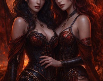 Twin Succubus Spirits, Vampire Sisters Binding Ritual, Attraction & Seduction Energy, Dark Feminine Power