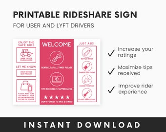 Lyft Decal Green Uber Tip Sign Printable Rideshare Sign Driver Sign Circuit Lyft Decal Green Uber Tip Sign Printable Rideshare Sign Driver Sign Circuit