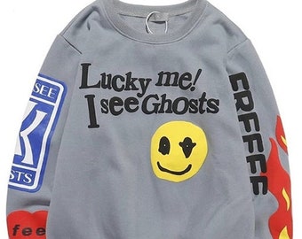 Lucky Me I Ghost-sweatshirt, Kanye West-sweatshirt, trendy sweatshirt