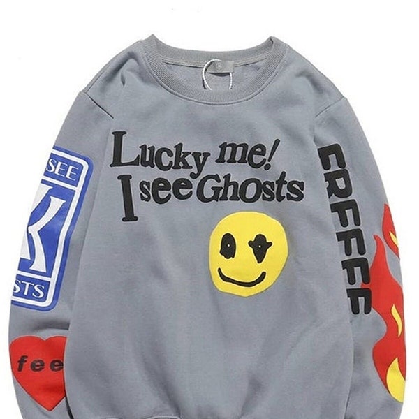 Lucky Me I Ghost Sweatshirt, Kanye West Sweatshirt, Trendy Sweatshirt