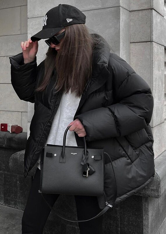 Black Basic Oversize Women Inflatable Puffer Coats Women -  Sweden