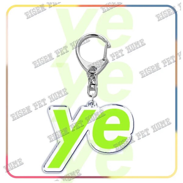 Rapper Kanye KeyChain for Accessories Bag Ye Heartbreak Again Pendant Keyring Chains Keychains Christmas Gifts