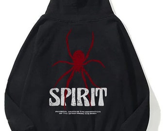 Spider Hoodie Black With Red Spiders -  Israel