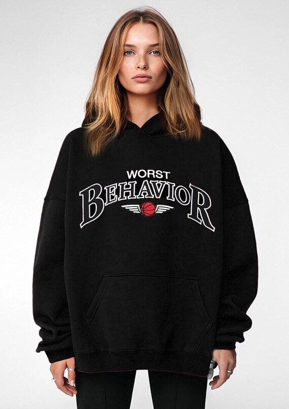 WRSTBHVR Worst Behavior Printing Sweatshirt Women Oversize - Etsy Finland