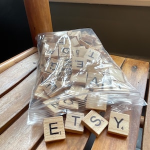 Scrabble letter stickers