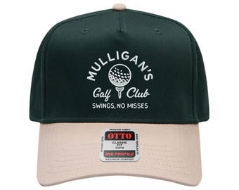Plat borduurbestand Mulligan's Golf Club: golfhoedontwerp (digitale download)