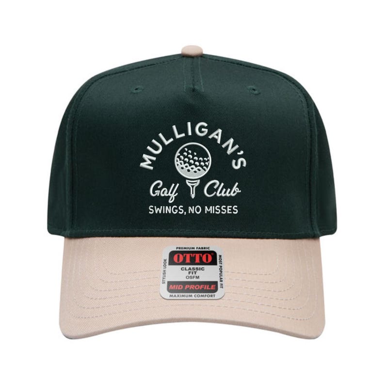 Multigan Cap Mulligan's Golf Club Flat Embroidery File: Golf Hat Design (digital ...