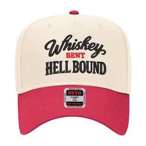 Whiskey Bent Hell Hound Embroidery Design: Hat Embroidery File (Digital Download)