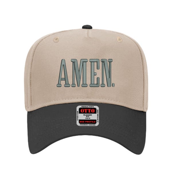 AMEN Flat Embroidery File for Hat (Digital Download)