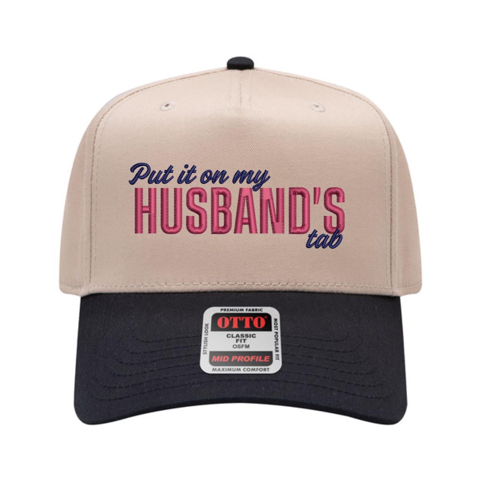 Put It on My Husbands Tab Flat Embroidery File: Golf Hat Design ...