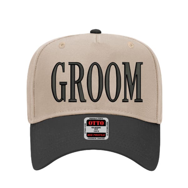 GROOM Hat Embroidery Design: Machine Embroidery File (Digital Download)