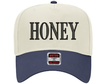 Honey Flat Embroidery File for Hat- Honey Flat Hat Designs - Hat Embroidery Designs
