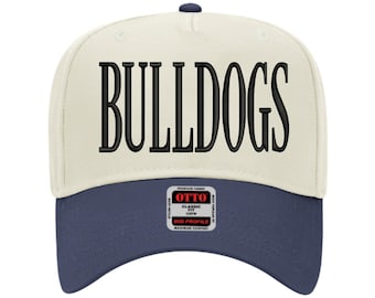 Bulldogs Puff Embroidery File for Hat (Digital Download)