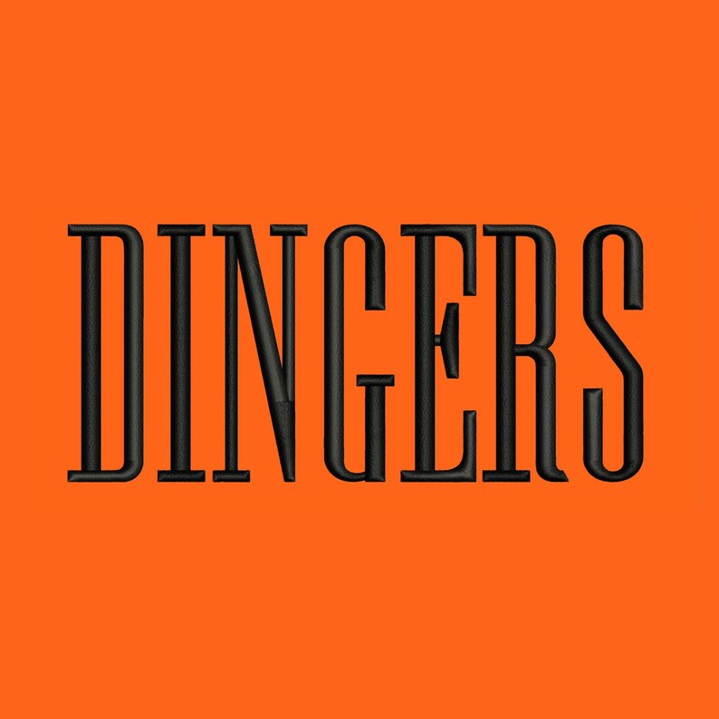 DINGERS Puff Embroidery File for Hat (digital Download) - Etsy