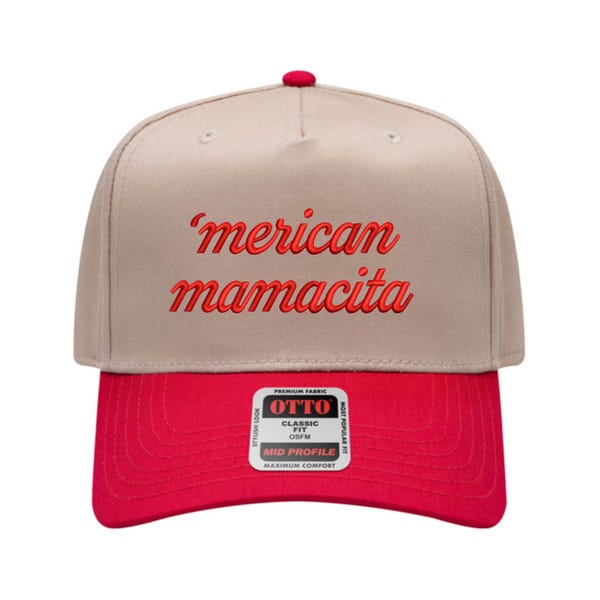 merican mamacita Big Embroidery File for Hat- Hat Embroidery Designs