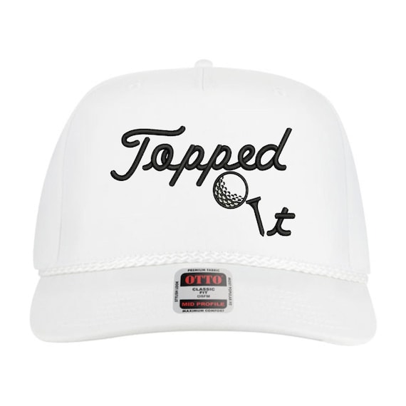 Topped It Flat Embroidery File: Golf Hat Design (Digital Download)