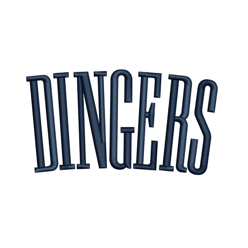 DINGERS Curved Puff Embroidery File for Hat (digital Download) - Etsy