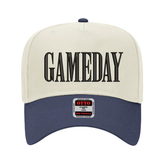 GAME DAY Embroidered Blue and Cream Unisex Hat Lady Kats Hat – Calypso Boutique main image 2